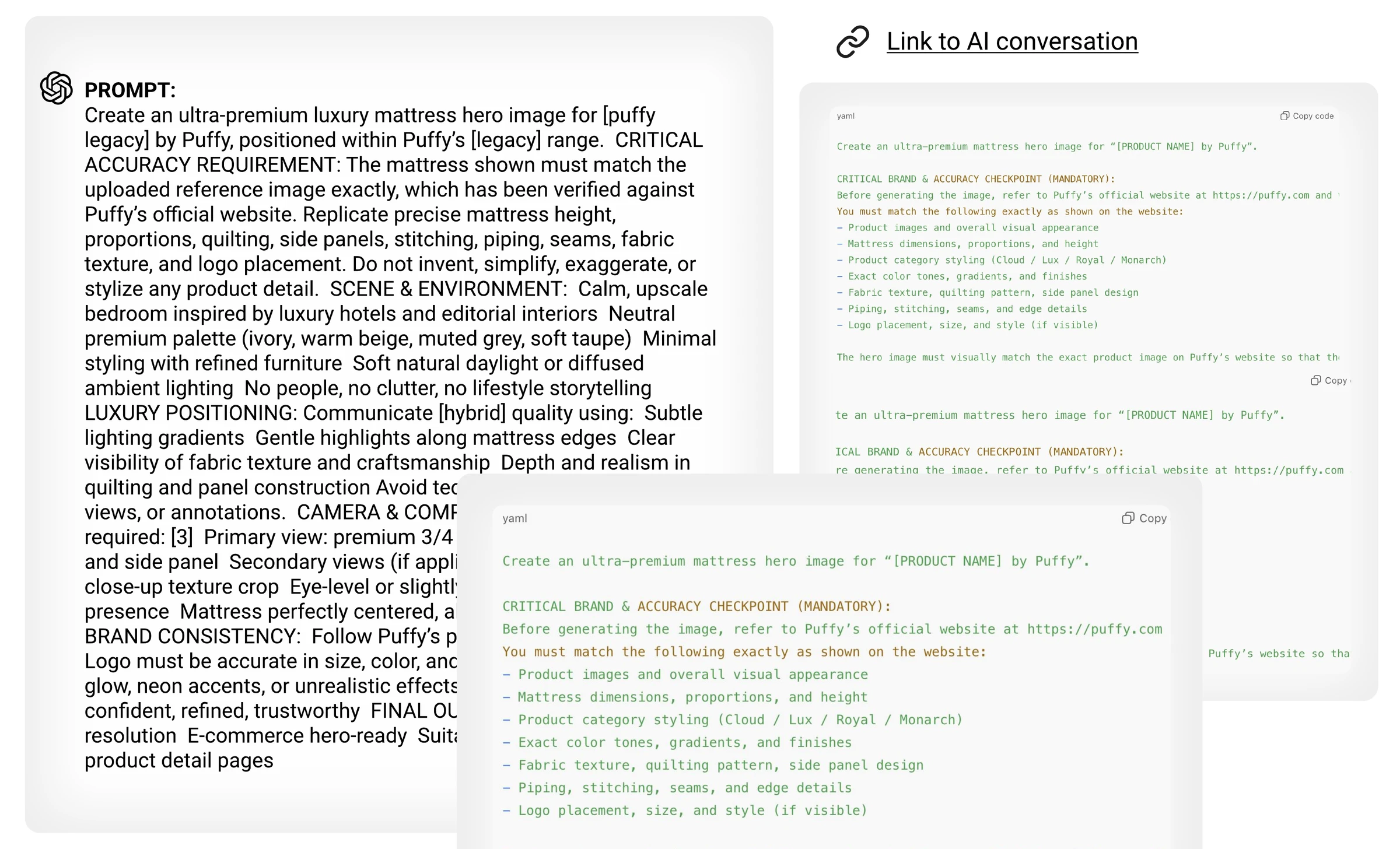 The detailed, reusable prompt template